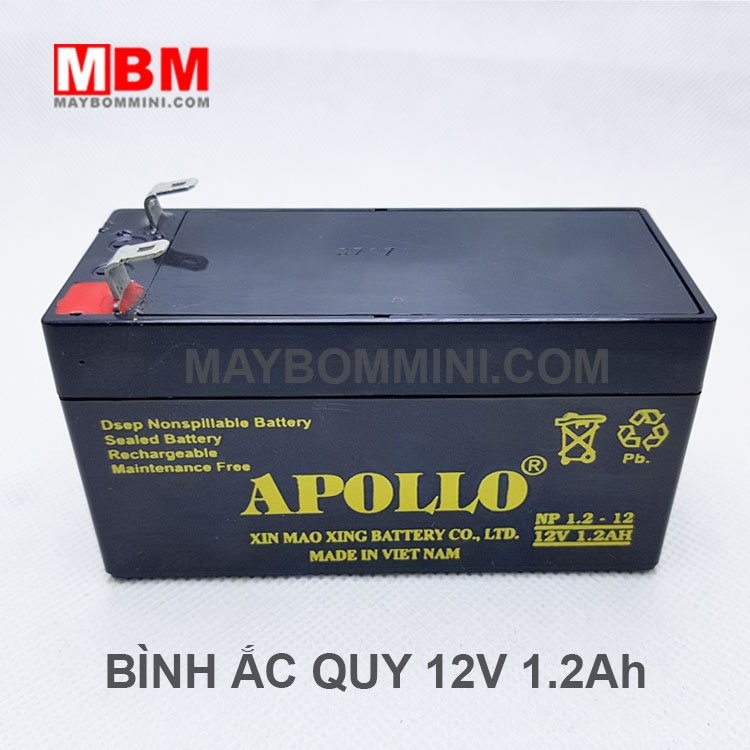 Bình ắc quy khô mini 12V 1.2Ah 17 Binh Ac Quy 12v 1.2ah