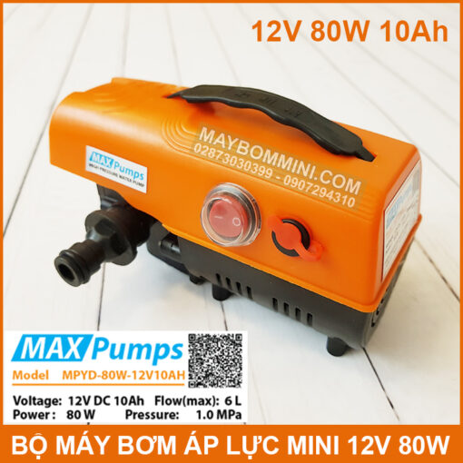 May Bom Ap Luc Mini 12v 80w Pin 10ah