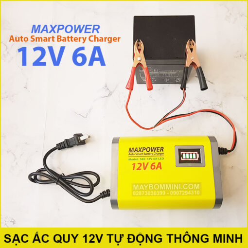 Sac Ac Quy Tu Dong Thong Minh 12V 6A