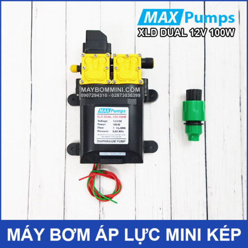 May Bom Mini Ap Luc Kep 12v 100W Tu Dong