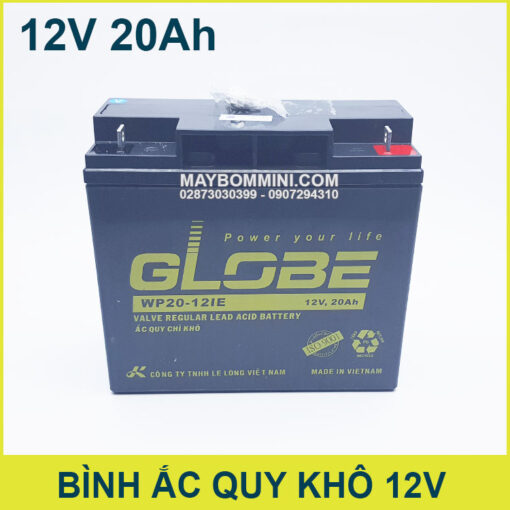 Phan Phoi Si Le Ac Quy Kho Globe 12v 20ah