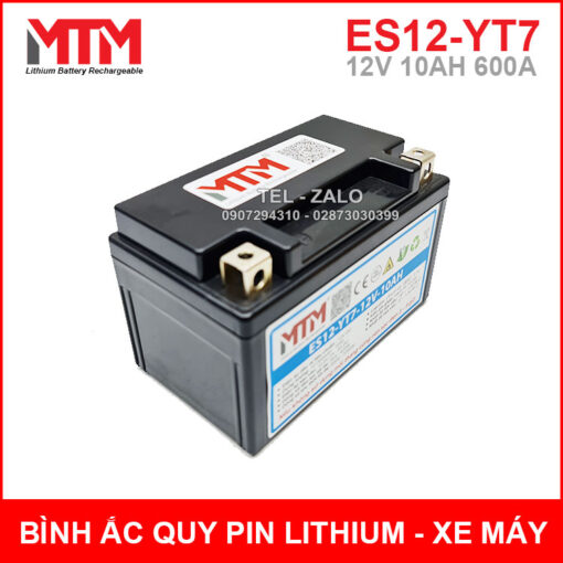 Ban Binh Ac Quy Pin Xe May 12V 10Ah 600A ESYT7