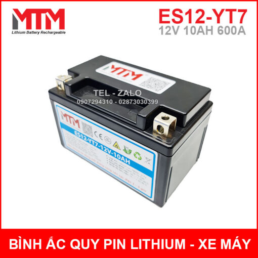 Phan Phoi Binh Ac Quy Pin Xe May 12V 10Ah 600A ESYT7