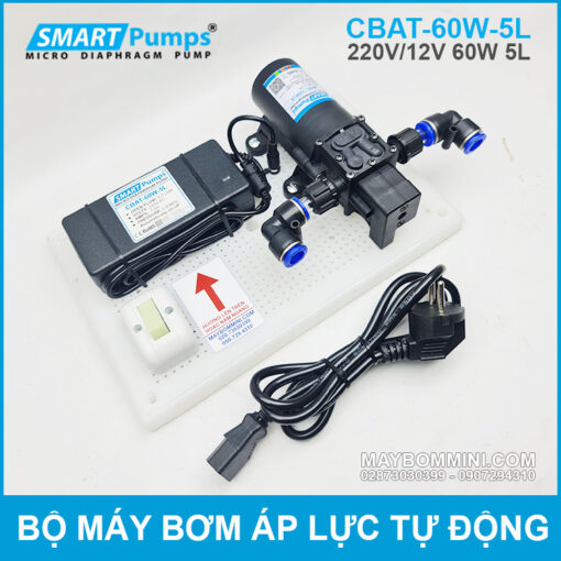 May Bom Mini Ap Luc Tu Dong 12v 60w Gia Re Chinh Hang