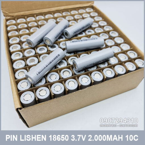 Pin 18650 Lishen 2000mah 10c Chinh Hang Xam