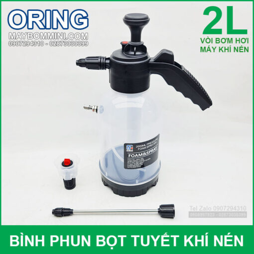 Binh Bot Tuyet Rua Xe Co Voi Bom Hoi Khi Nen