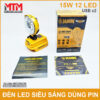 Den Led Sieu Sang Gia Re 21V 15W