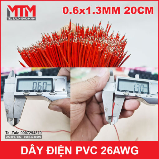 Kich Thuoc Day 26AWG 20CM PVC