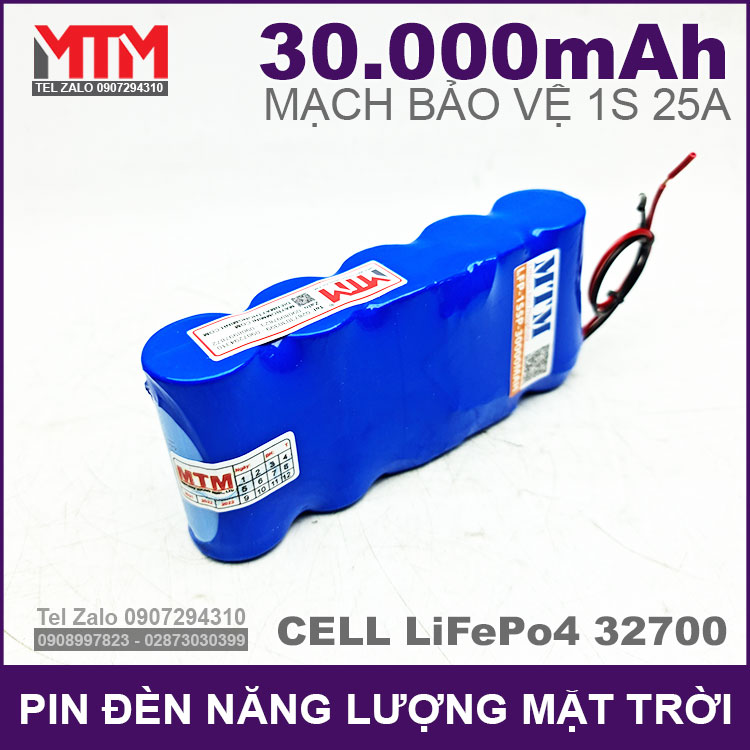 Pin đèn năng lượng mặt trời 3.2V 30Ah MTM 27 Pin Den Nang Luong 30Ah