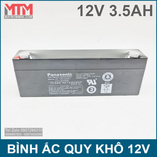 Binh Ac Quy Kho 12V 3500mah Panasonic Chinh Hang