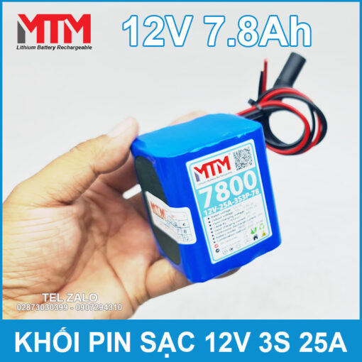 Tren Tay Khoi Pin 12V 3S 7800mah 25A