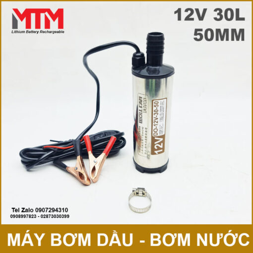 May Bom Dau Bom Nuoc Chim 12V 100W 30L 50mm Chinh Hang