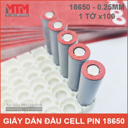 Giay Dan Pin 18650 Tron Loai Tot