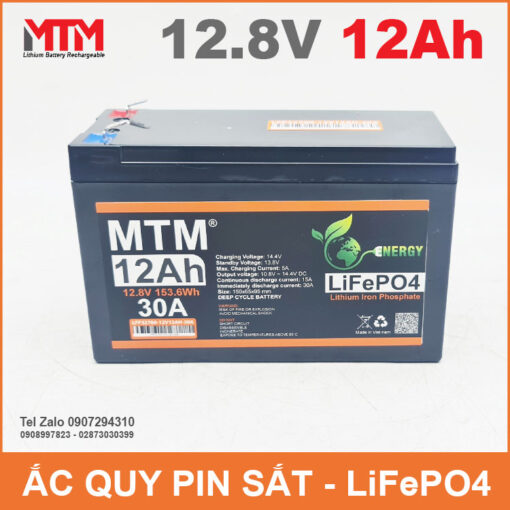 Binh Ac Quy Pin 12V 12Ah 30A Lifepo4