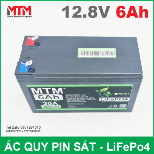 Binh Ac Quy Pin 12V 6Ah 30A Lifepo4 Cao Cap